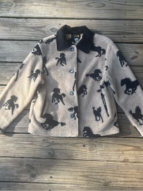 VTG ‘90s David Paul Horse Fleece Jacket